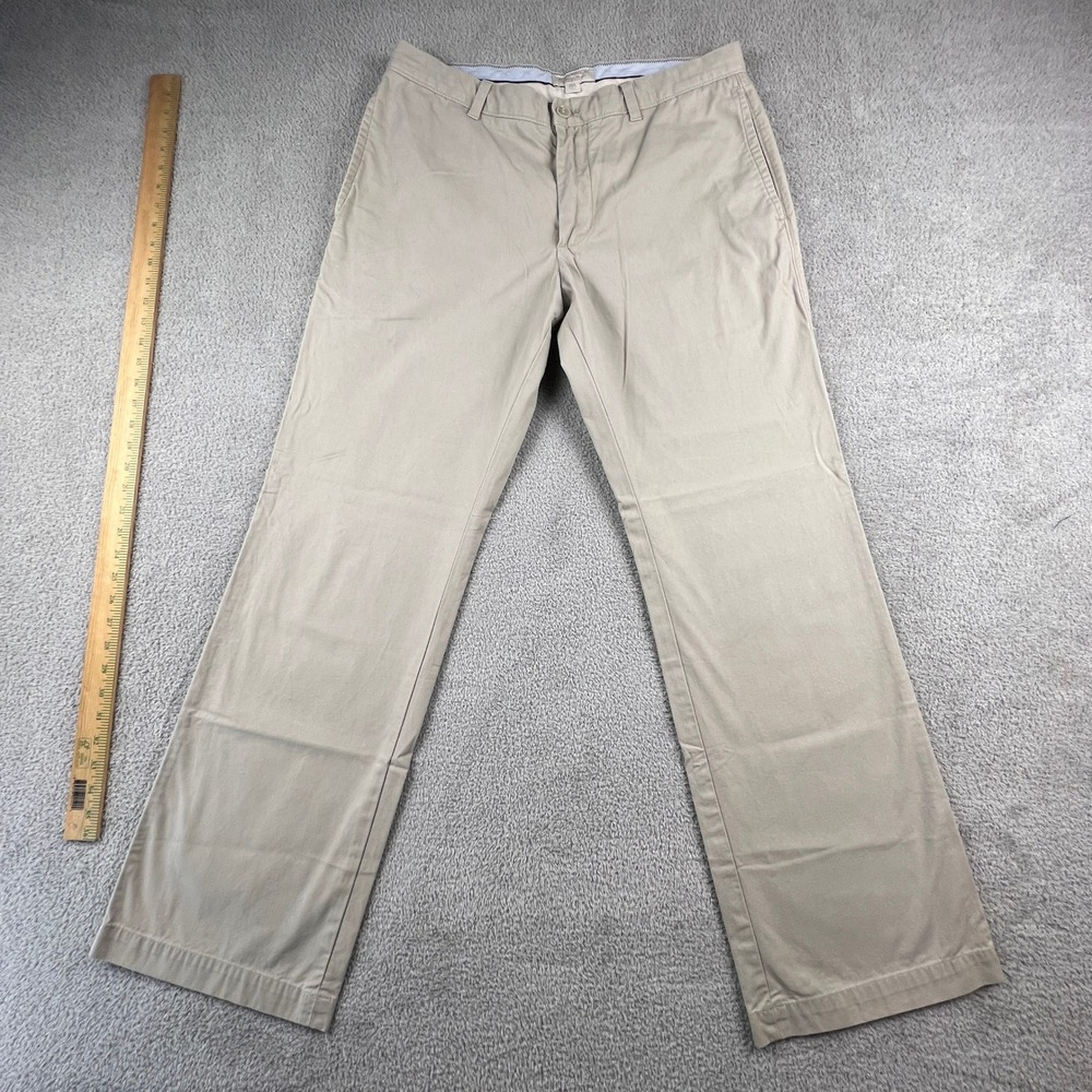 Banana Republic Mens Chino Pants Khaki Wide Straight‎ Leg 34x34 Kentfield Skater